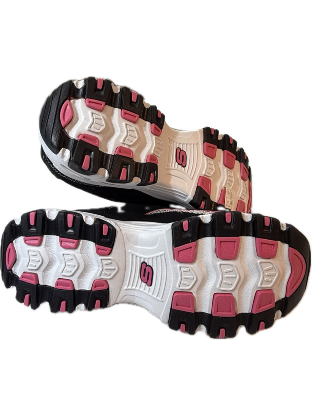 Skechers D Lites Womens Size 11 Black Pink Athletic Walking Shoes Sneakers - Picture 3 of 7